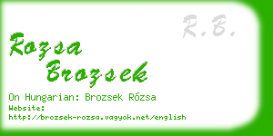 rozsa brozsek business card